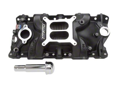 1955-1981 Corvette Edelbrock 27033 Intake Manifold Perf EPS Small Block Chevy W/Oil Fill Tube/Breather Black