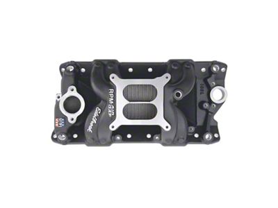 1955-1981 Corvette Edelbrock 75013 Intake Manifold; RPM Air-Gap; Chevy Small Block 262-400; Black