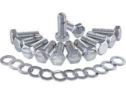 Intake Manifold Bolt Kit, Chrome, Small Blk, 1955-86Early 