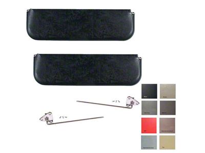 Sunvisor Kit Chrome Brackets/Red 55-59