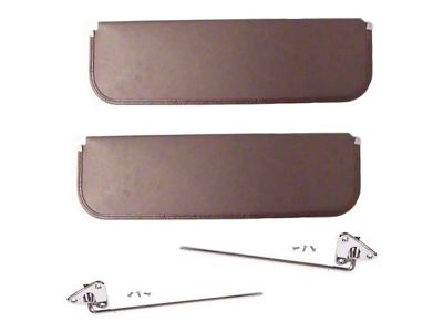 Sunvisor Kit Chrome Brackets/Repro Brown 55-59