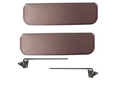 Sunvisor Kit Zinc Brackets/Repro Brown 55-59