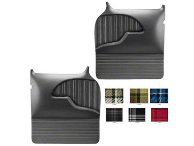 19552nd -1959 Chevy-GMC Truck Sport Door Panels With Plaid Insert, Molded