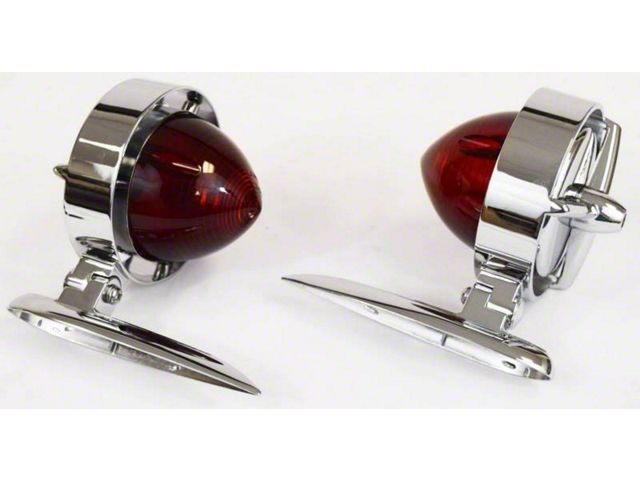 1955-56 Chevy Tri-Bar Yankee Taillights - Chrysler Imperial Style