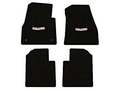 1955-57 Chevy Lloyds Black Fr/Rr Floor Mats Chevy Crest Logo