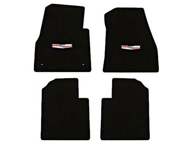 1955-57 Chevy Lloyds Black Fr/Rr Floor Mats Chevy Crest Logo