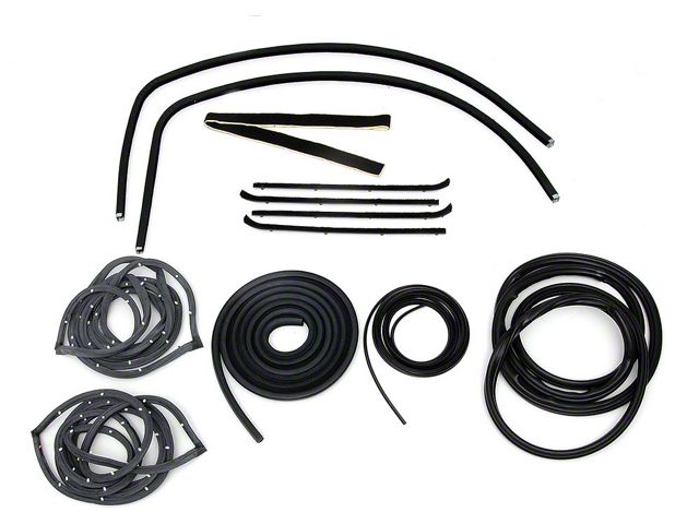 1955-59 Chevy Truck Weatherstrip Kit-Large Rear Glass Without Stainless Steel Molding
