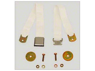 1955-72 Rear Seat Belt White