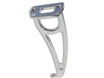1955 Chevy Billet Hood Latch Plate & Support Brace, Polished, Eddie Motorsports