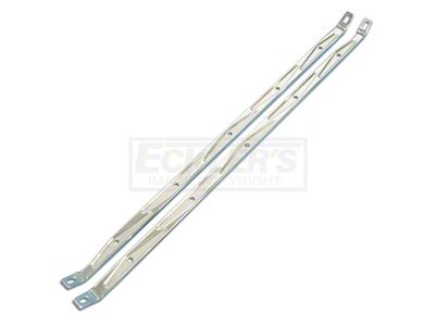 1955 Chevy Hood Brace Supports, Billet Aluminum, Machined Finish, Eddie Motorsports