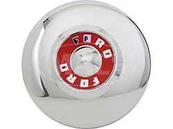 Hub Cap Only for Wire Wheel Cover; Red (1955 Thunderbird)