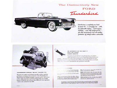 1955 Ford Thunderbird Foldout Sales Brochure