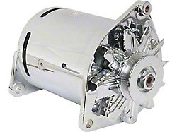 Powermaster PowerGen, 6 Volt Positive Ground, 1/2 Pulley, With Offset Left Hinge Mount, Chrome (1955 Ford Thunderbird)