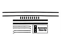 1955L-1959 Chevy Truck Door Window Channel Kit With Clips