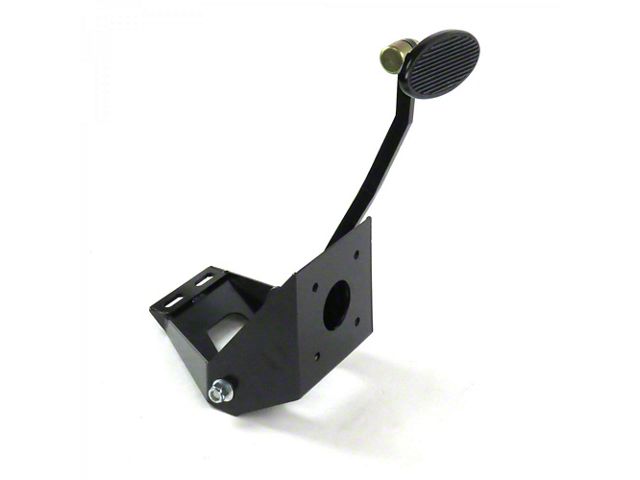 1955L-1959 Chevy-GMC Truck Brake Pedal Firewall Bracket Kit With Large Oval Black Billet Pedal Pad