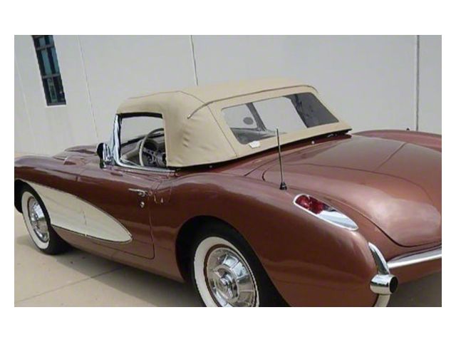 1956-1957 Corvette Convertible Top, Tan, Sewn (Convertible)
