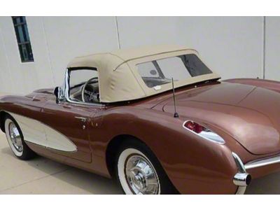 1956-1957 Corvette Convertible Top, Tan, Sewn (Convertible)