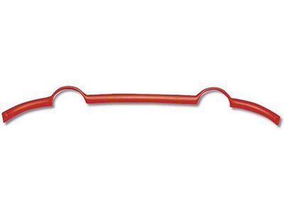 1956-1957 Corvette Dash Rail Cover Front Red (Convertible)