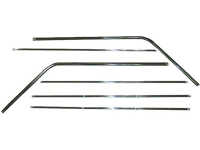 1956-1957 Corvette Door Trim Molding Set (Convertible)