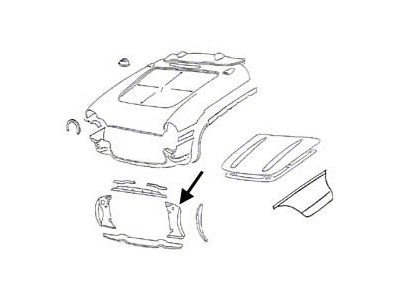 1956-1957 Corvette Radiator Support Panel Left Side (Convertible)