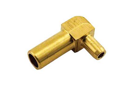 1956-1957 Ford Thunderbird Automatic Choke Control Tube Elbow, Inlet, Brass (Fits Ford and Mercury V-8 with 4-Barrel Carburetor)