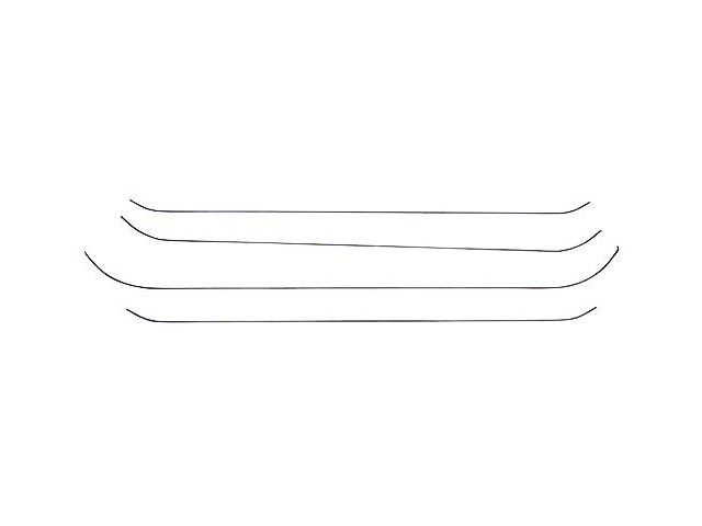 1956-1957 Ford Thunderbird Headliner Bow Set, 4 Pieces, For Tops With Portholes