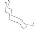 1956-1957 Ford Thunderbird Transmission Cooler Lines, Without Expansion Loop, 2-Piece Stainless Steel (o Expansion Loop)