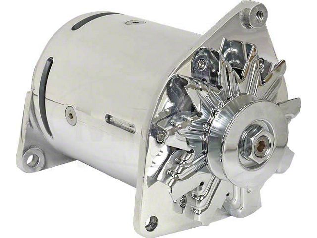 Powermaster 1956-1957 Ford Thunderbird PowerGen, 12 Volt Negative Ground, 1/2 Pulley, With Offset Left Hinge Mount, Chrome