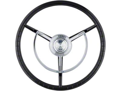 Forever Sharp 14” Mahogany Wood Steering Wheel – Billet Kit Ford Mustang Galaxie Thunderbird