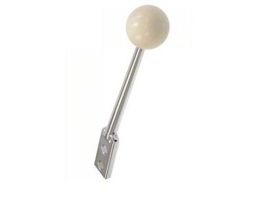 1956-1958 Corvette Hurst Stock-Style Shifter Handle w/Bolt-On White Knob