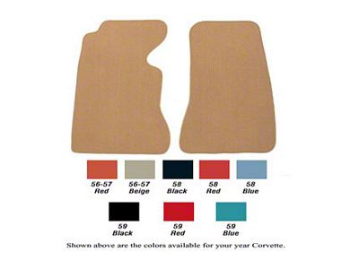 1956-1959 Corvette Daytona Floor Mats (Convertible)