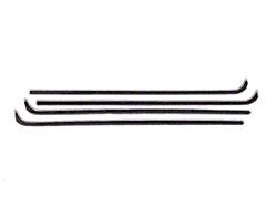 Door Window Felts, Stainless Steel Bead, 1956-1962 (Convertible)