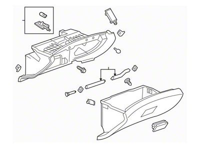 Moldings,Glove Box Door,W/Hardware,1956-1962