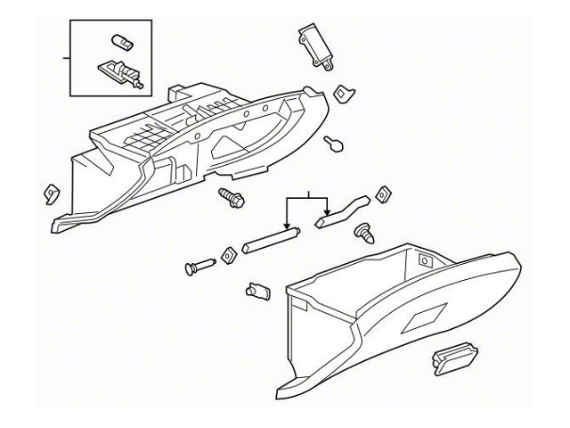 Moldings,Glove Box Door,W/Hardware,1956-1962