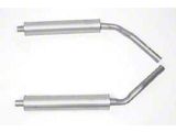1956-1962 Corvette Mufflers Round 2 Aluminized (Convertible)