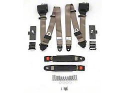 1956-62 3-Point Retractable Black Shoulder Harness RetrofitSeat Belt Kit