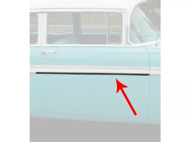 1956 Chevy Bel Air 2-Door Front Door Molding Left Upper Or Right Lower Show Quality
