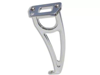 Chevy Hood Latch Plate & Support, Machine Finish, 1956
