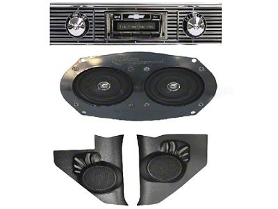 Custom Autosound Stereo, w/Speakers (1956 Chevy Bel Air; 1956 Chevy Nomad)