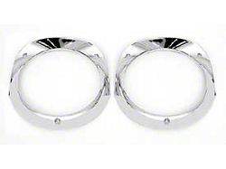 Headlight Bezels Chrome Good (1956 Chevy Bel Air; 1956 Chevy 150; 1956 Chevy 210; 1956 Chevy Nomad)