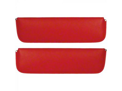 1956 Ford Pickup Sun Visors, New Style, Red Corinthian Grain Vinyl