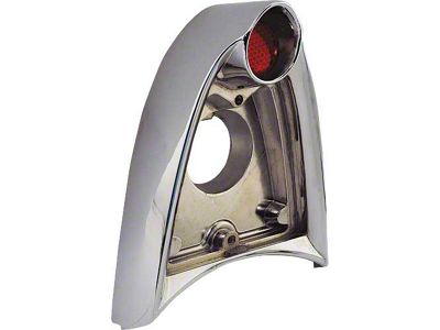 1956 Ford Thunderbird Back-Up Light Housing, Chrome (Fits Ford Fairlane only)