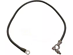 1956 Ford Thunderbird Battery To Ground Cable, Black With Brass Plated Ends