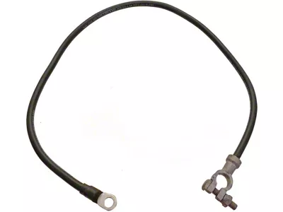 1956 Ford Thunderbird Battery To Ground Cable, Black With Brass Plated Ends