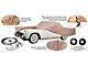 1956 Ford Thunderbird Car Cover With Logo, Tan Flannel
