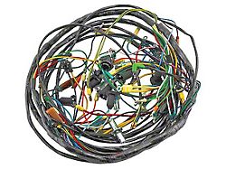 1956 Ford Thunderbird Dash Wiring Harness, Molded Ends, For Cars With Generator & Oil Lights