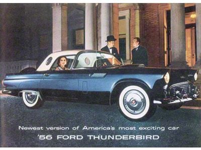 1956 Ford Thunderbird Dealer Sales Foldout Brochure