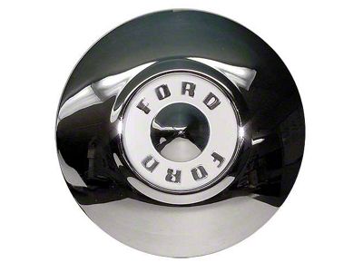 Hub Cap Only for Wire Wheel Cover; White (1956 Thunderbird)