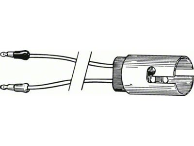 1956 Ford Thunderbird Tail Light Socket, Includes 2 Wire Pigtail With Bullet Ends, 7 Long