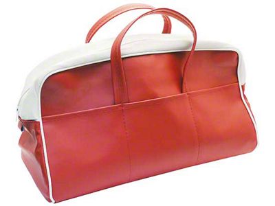 1956 Ford Thunderbird Tote Bag, Red & White